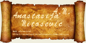 Anastasija Mitošević vizit kartica